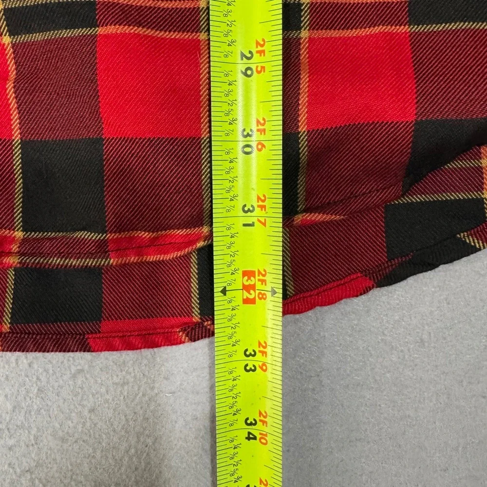 Dixxon Flannel Shirt Mens LT Red Black The Menace D-Tech Plaid Long Sleeve